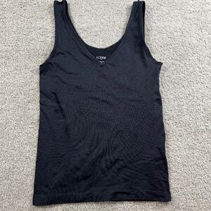 J. Crew Women's Black Sleeveless V-Neck Reversible Layering Tank Top #H261Medium
